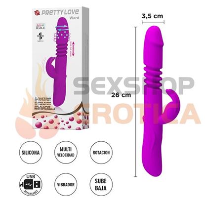 Ward vibrador rotativo con funcion de extension o empuje y carga USB